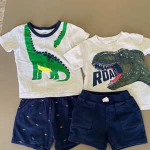 Carter’s 24 month Tshirt & Shorts. Dino 2 outfits